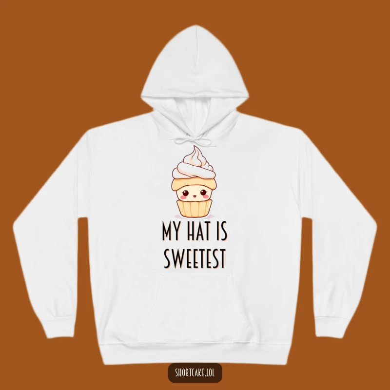 Funny Shortcake Hat Hoodie: Cozy Dessert Character Wear for a Hilarious Gift