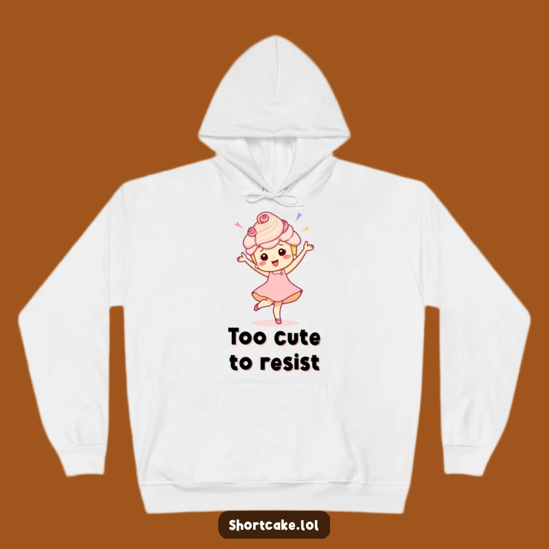 Funny Shortcake Pirouette Hoodie: Cozy & Celebratory Dessert Lover Gift