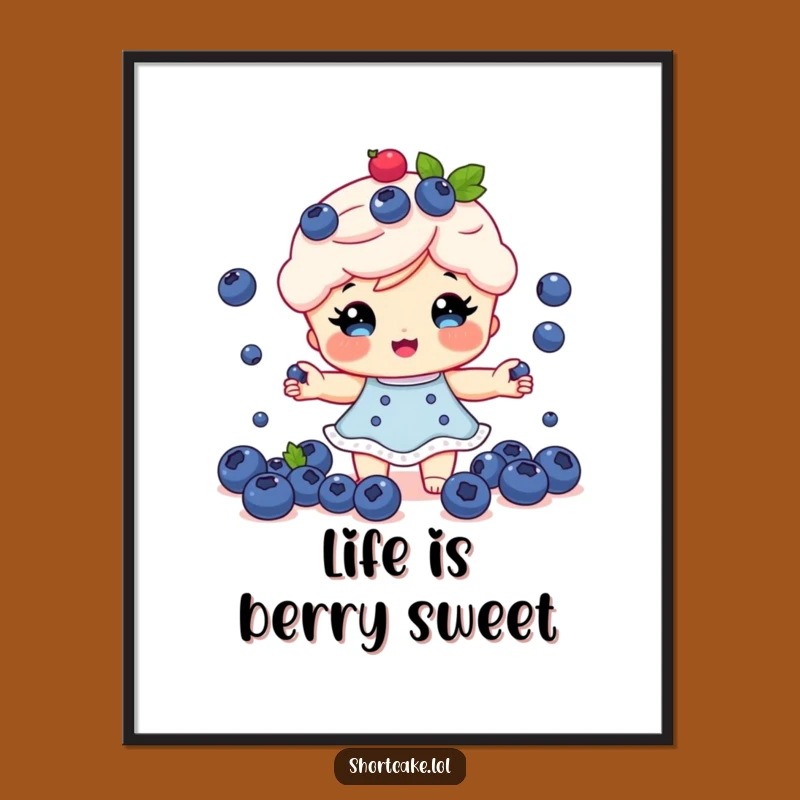 Free Printable Shortcake Juggling Wall Art - Whimsical Downloadable Dessert Decor
