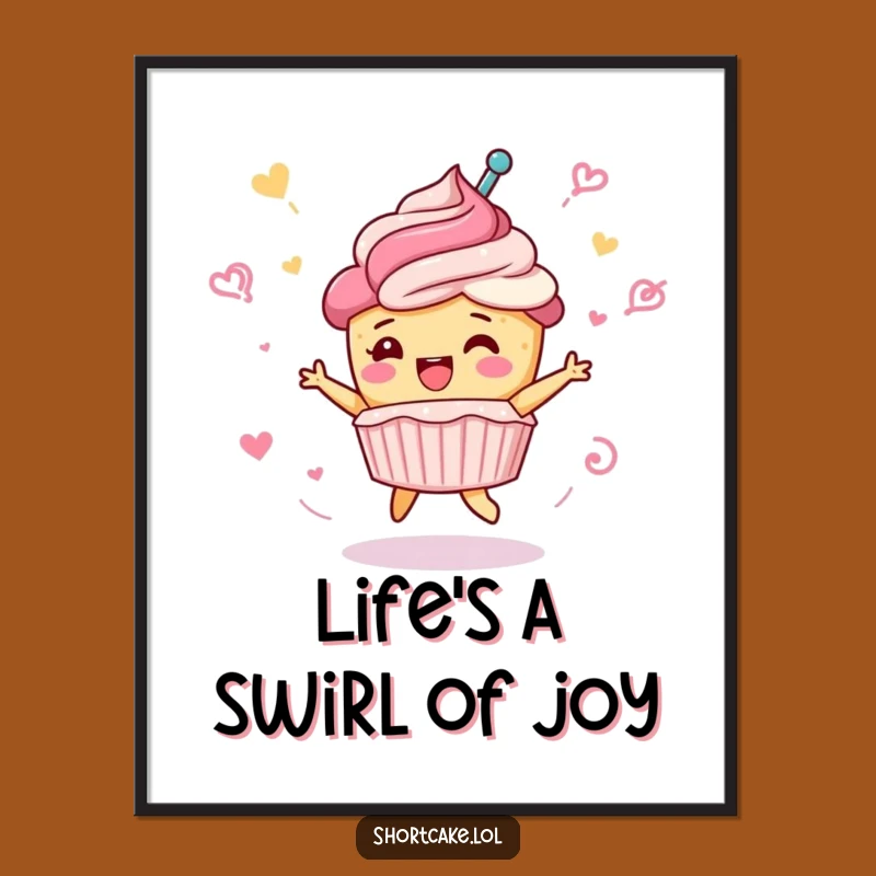 Free Printable Shortcake Wall Art - Celebratory Dessert Spin Decor