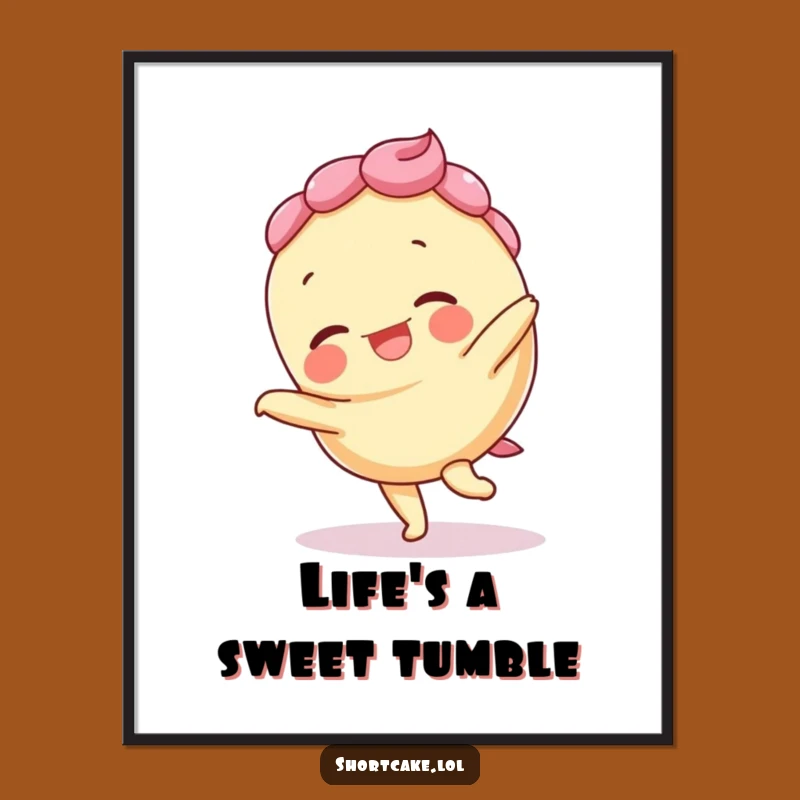 Free Printable Wall Art: Cartwheeling Shortcake, Askew Layers, Funny Downloadable Decor