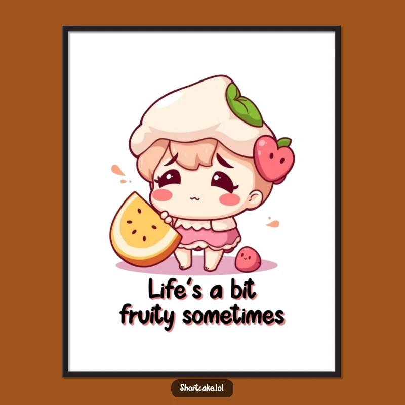 Free Printable Wall Art: Comical Shortcake Confusion, Funny Downloadable Decor