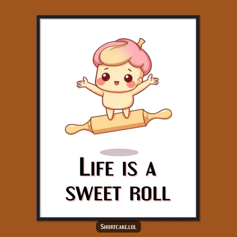 Funny Free Printable Wall Art: Shortcake's Rolling Pin Ride - Quirky Downloadable Decor!