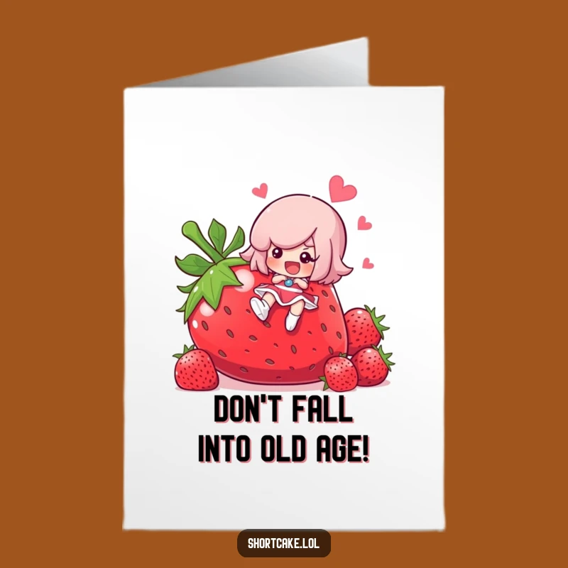 Free Printable Birthday Card: Slipping Shortcake, Hilarious Downloadable Mishap!