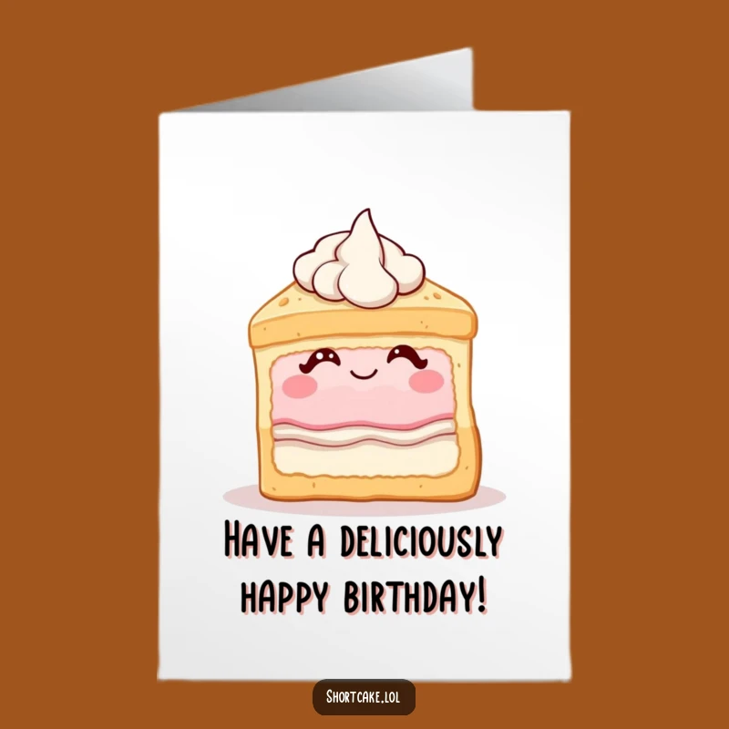 Free Printable Birthday Card: Winking Shortcake, Creamy Dollop Funny Gift