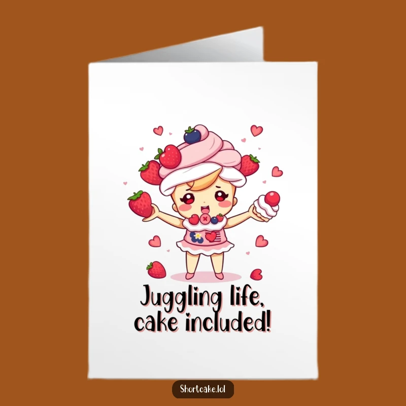Free Printable Birthday Card: Juggling Shortcake, Fun Downloadable Surprise!