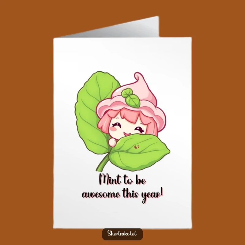 Free Printable Birthday Card: Grinning Shortcake Mint Surprise Downloadable Gift