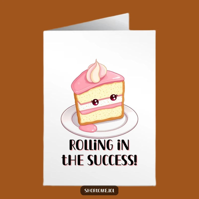 Free Printable Congrats Card: Delightful Shortcake Roll, Cheerful Downloadable Gift
