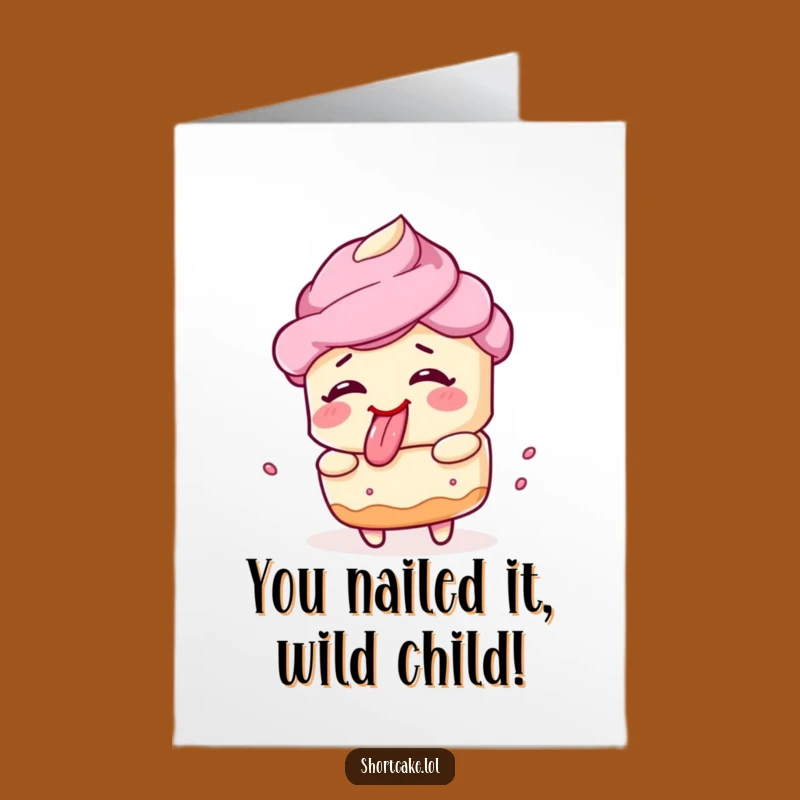 Free Printable Congrats Card: Dizzy Shortcake - Downloadable Celebration Greeting
