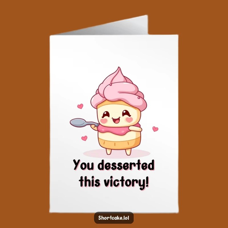 Free Printable Congrats Card: Joyful Shortcake Spoon Twirls for Your Big Win Downloadable Gift