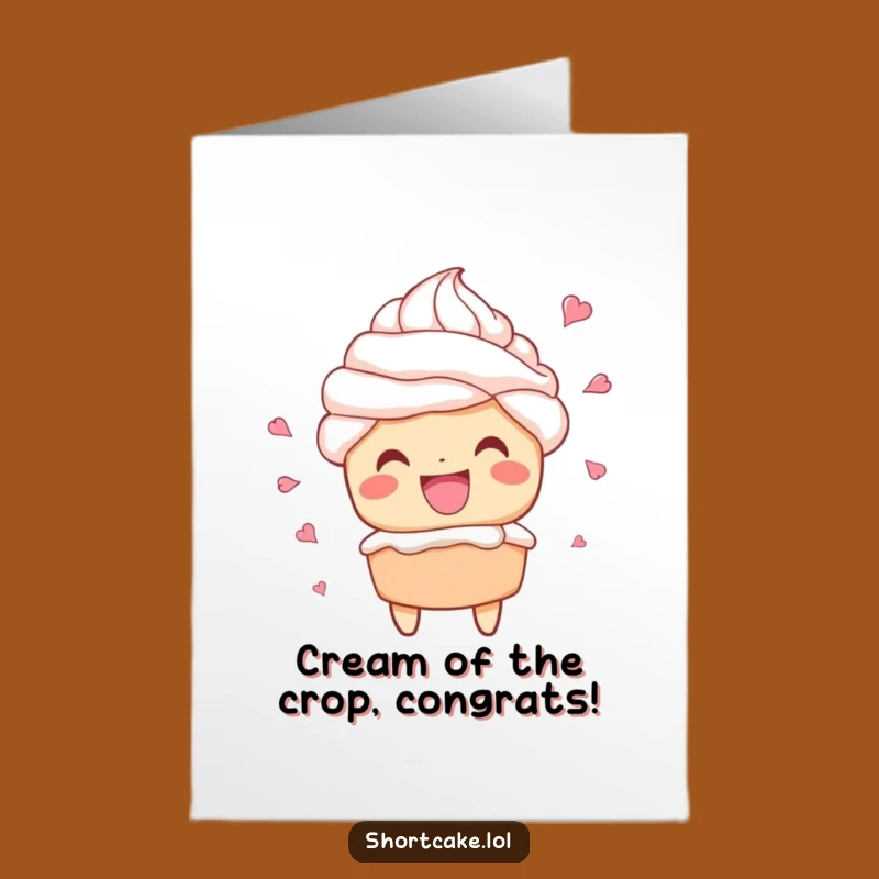 Free Printable Congratulations Card: Shortcake's Creamy Grin for Big Wins