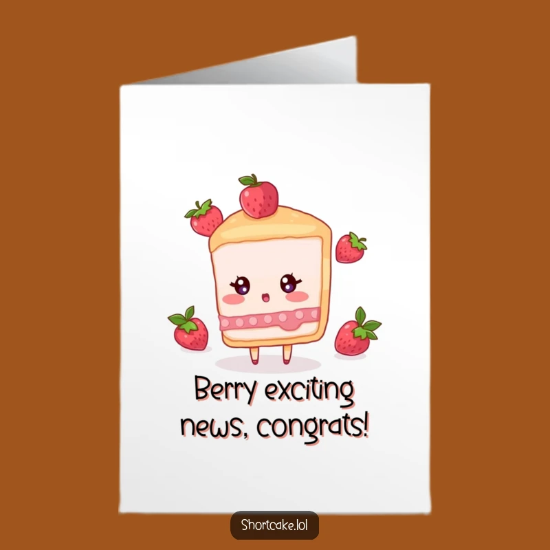 Oopsie Free Printable Congratulations Card: Shortcake Berry Mishap, Downloadable Joyful Surprise