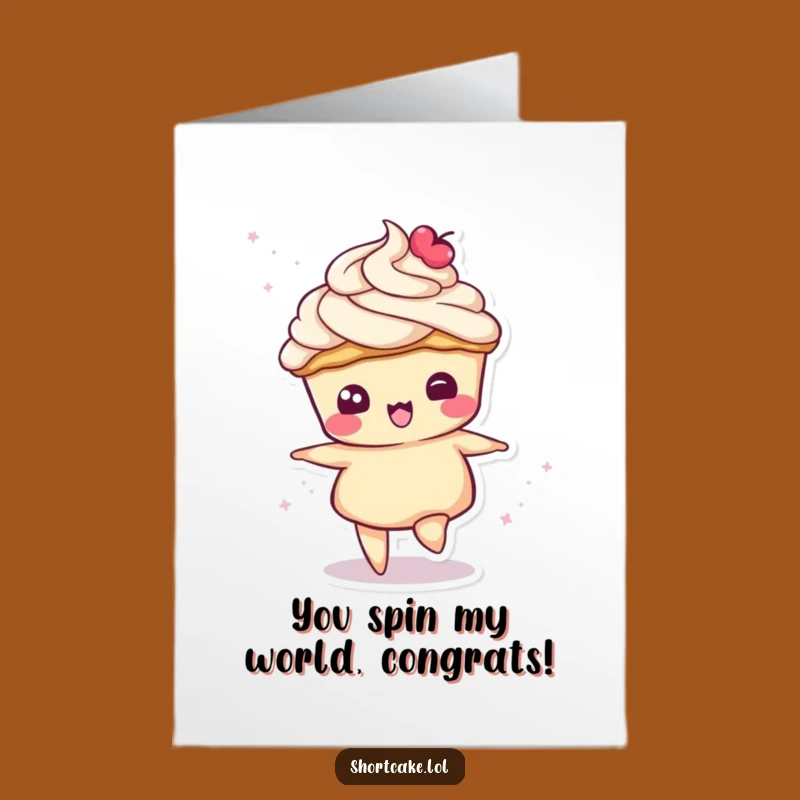 Triumphant Free Printable Congratulations Card: Shortcake's Joyful Spin, Downloadable Celebration
