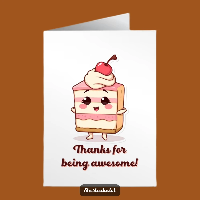 Chic Thank You Shortcake Card: Free Printable - Gratitude with Style