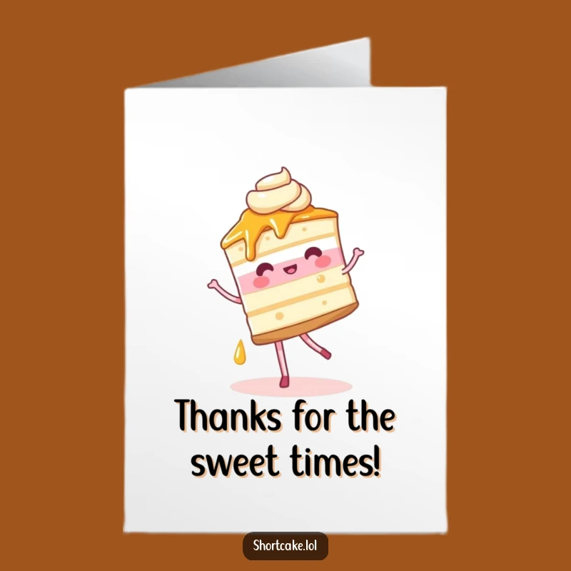 Free Printable Thank You Card: Shortcake Pirouette - Funny Downloadable Gift