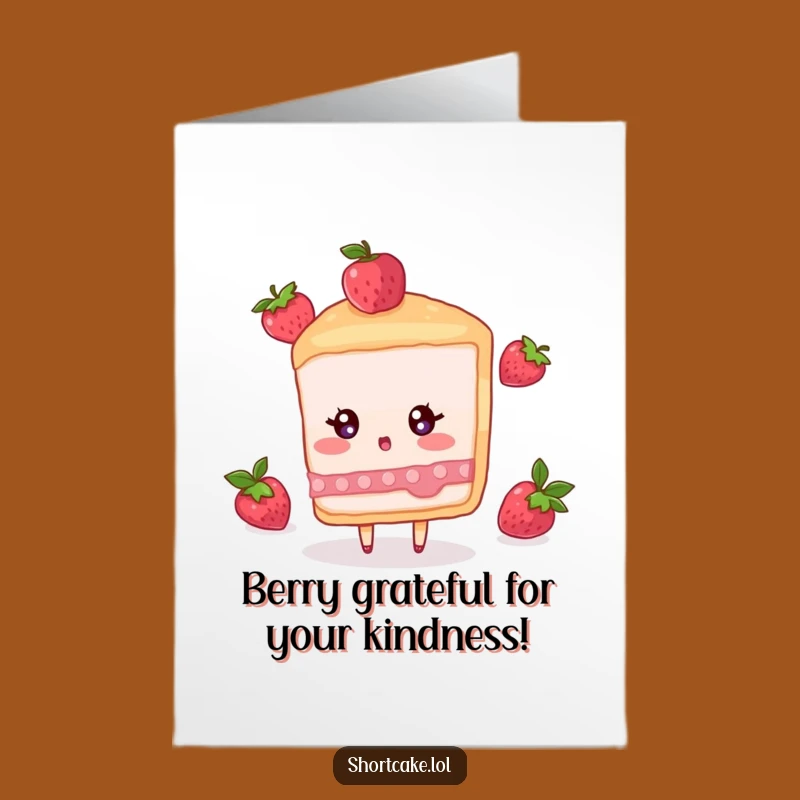 Sweetly Surprised Free Printable Thank You Card: Shortcake Berry Drop, Downloadable Thanks