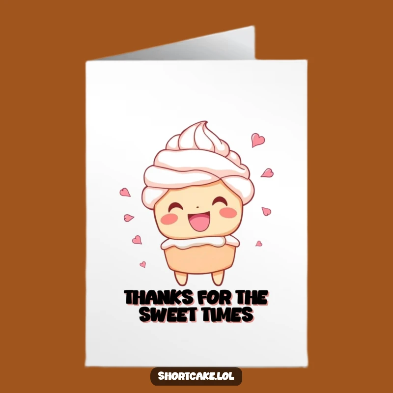 Free Printable Thank You Card: Shortcake's Creamy Smile for Your Kindness