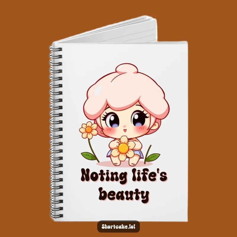 Funny Shortcake Notebook: Delighted Eyes Flower Journal, Gift for Writers
