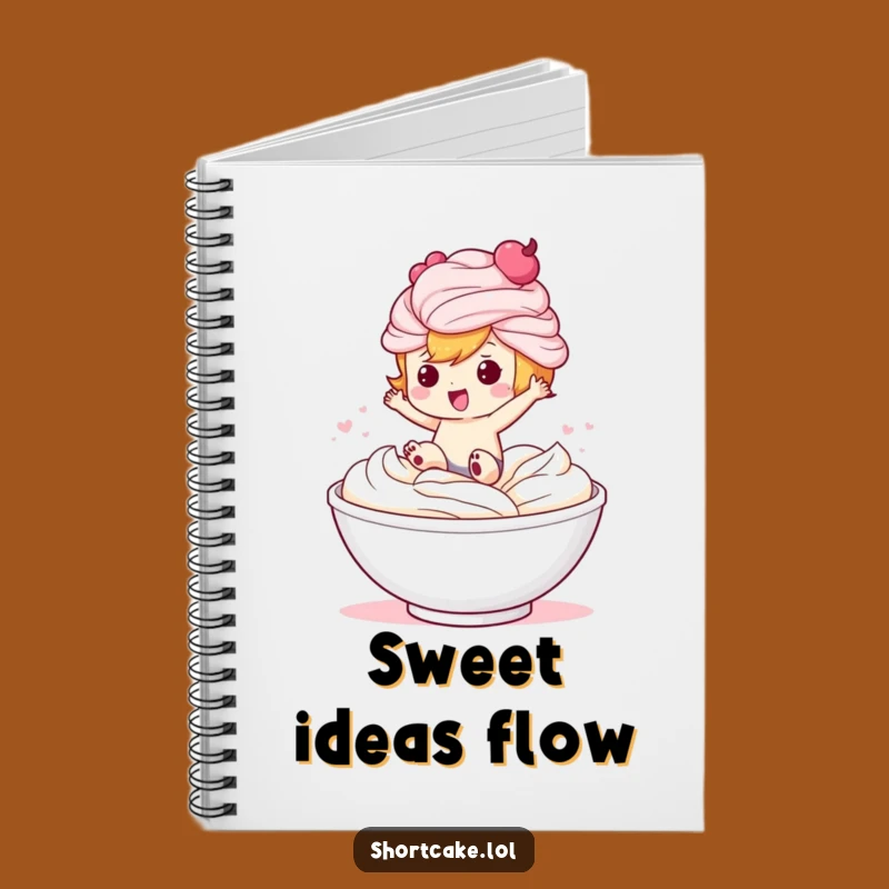 Funny Shortcake Notebook: Jot Down Ideas with Dessert Character, Funny Gift!