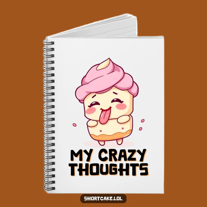 Funny Spinning Shortcake Face Notebook – Capture Your Wild Ideas!