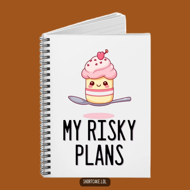 Funny Winking Shortcake Spoon Notebook: Jot Down Ideas with Wit, Perfect Funny Gift