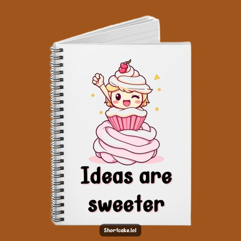 Funny Shortcake Triumph Notebook - Hilarious Whipped Cream Journal Gift