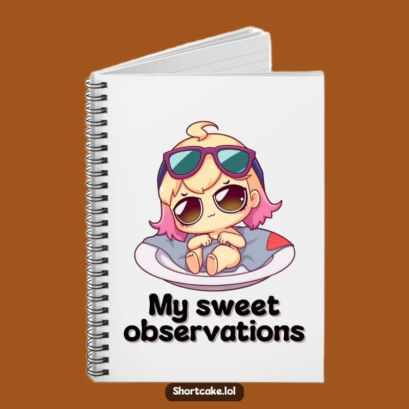 Funny Shortcake Notebook: Dessert Character Lounging, Perfect for Funny Notes and Ideas