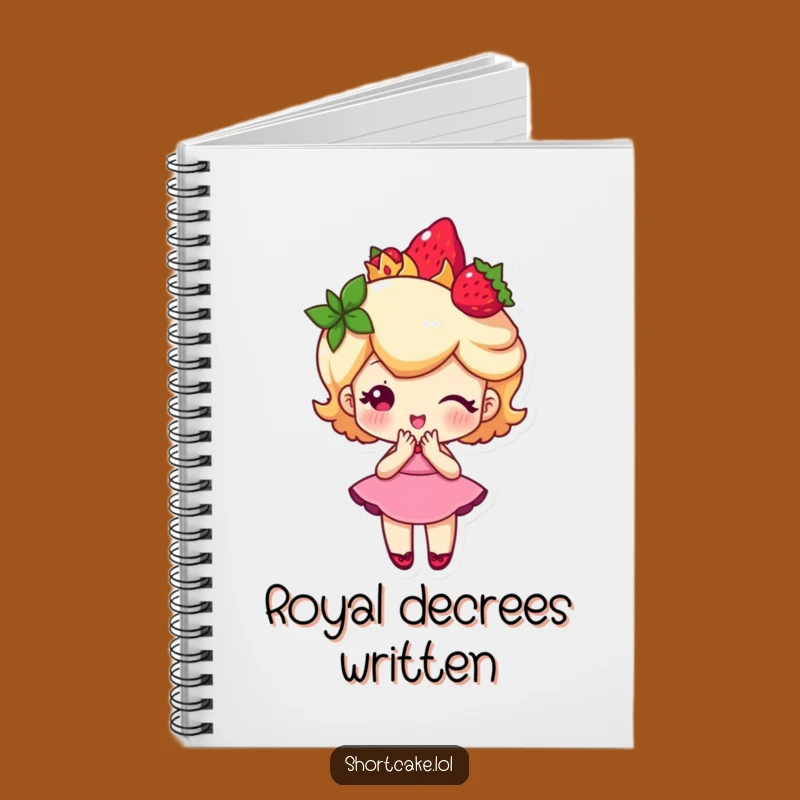 Funny Strawberry Crown Shortcake Notebook: Jot Down Royal Ideas with Flair