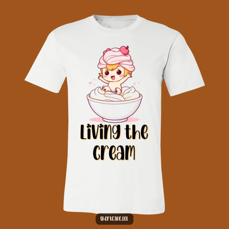 Funny Shortcake Dive T-Shirt: Adorable Dessert Character Tee, Perfect Funny Gift!