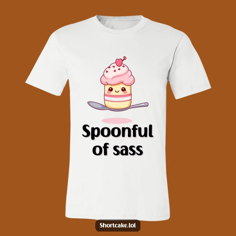 Funny Winking Shortcake Spoon T-Shirt: Balance Your Style with This Funny Gift