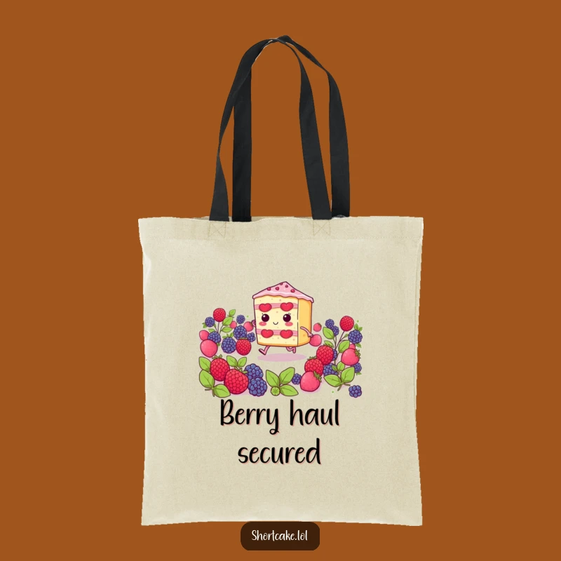 Funny Shortcake Skipping Slice Tote Bag: Carry Your Essentials with Dessert Charm