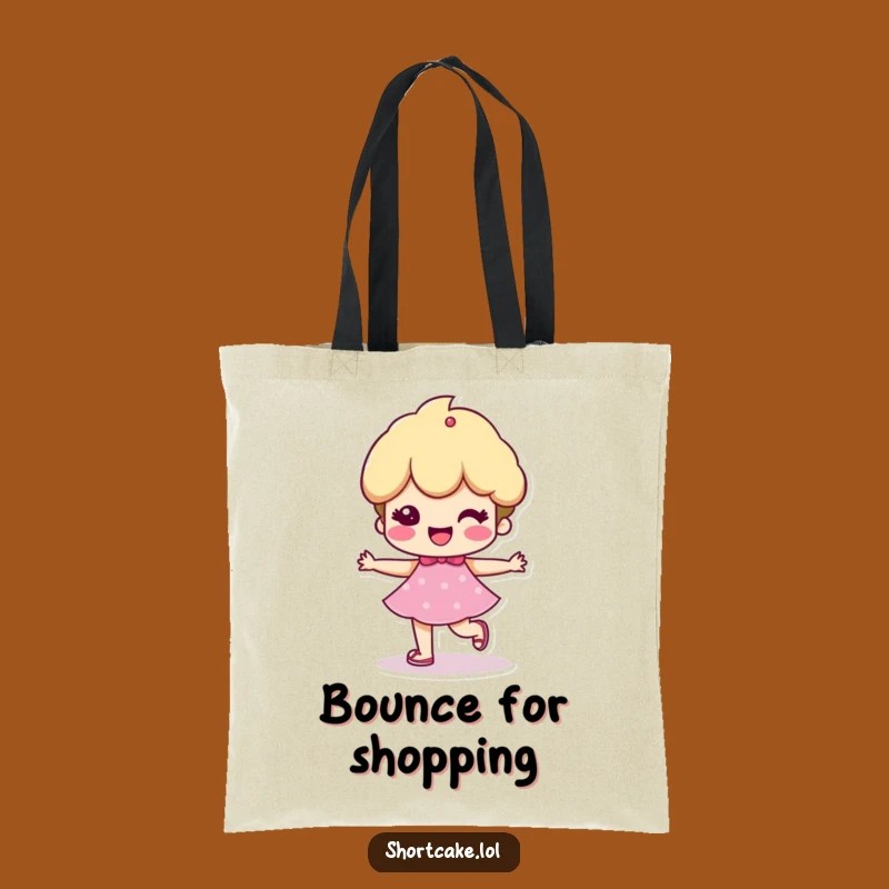 Funny Cheerful Shortcake Tote Bag - Happy & Bouncy Accessory