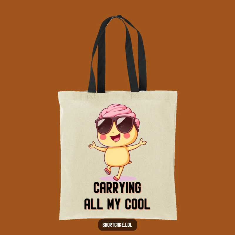 Funny Shortcake Sunglasses Hop Tote Bag - Carry Your Fun Around!