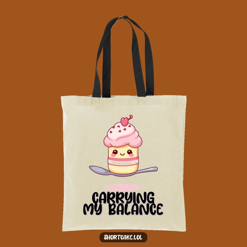 Funny Winking Shortcake Spoon Tote Bag: Carry Your Essentials with Wit, Funny Gift