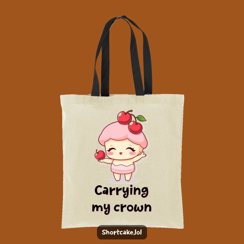 Funny Cherry Hat Shortcake Tote Bag: Carry Your Style with Dessert Flair