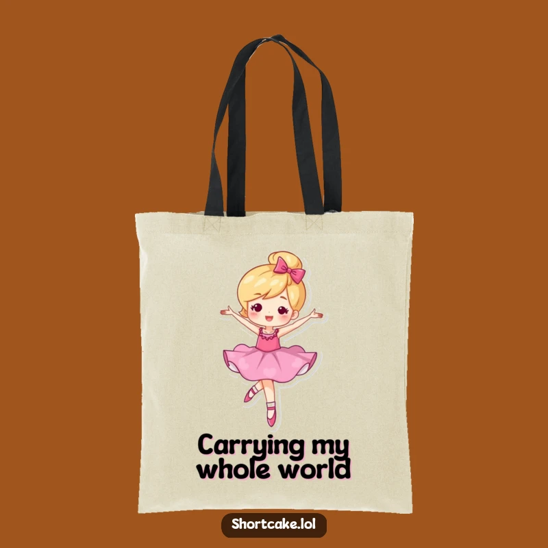Funny Shortcake Ballet Tote Bag: Carry Your Essentials with Whimsical, Humorous Flair