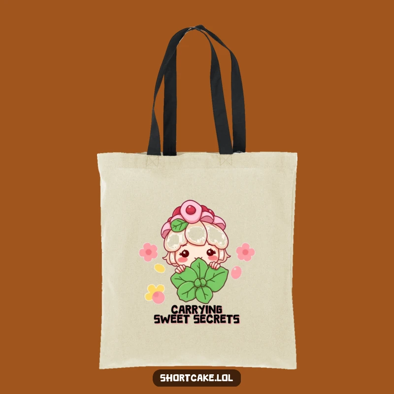 Funny Shortcake Peeking Tote Bag: Carry Your Sweetness Everywhere