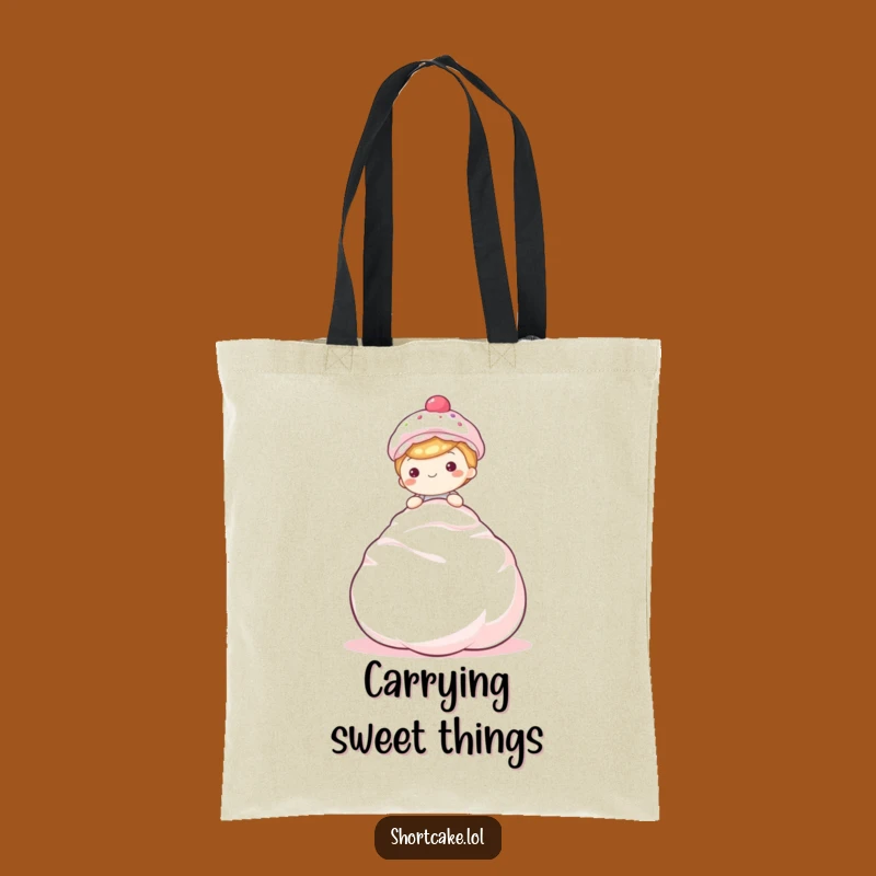 Funny Meringue Shortcake Tote Bag – Carry Your Sweetness!