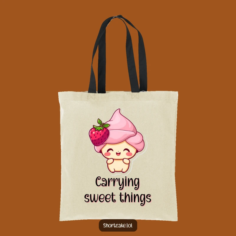 Funny Shortcake Tote Bag: Happy Berry, Perfect Humorous Carry-All Gift