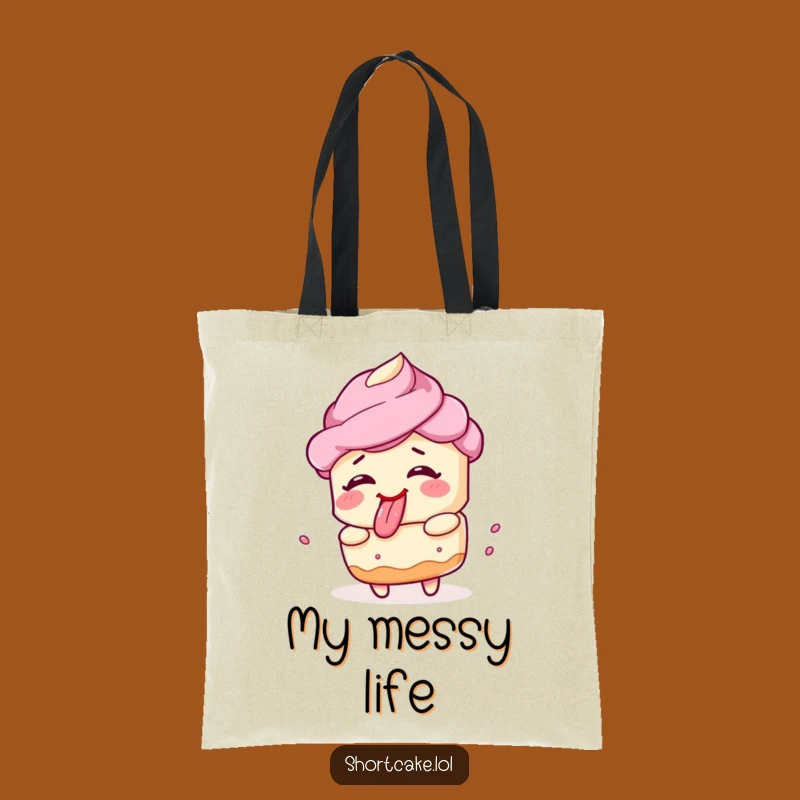 Funny Spinning Shortcake Face Tote Bag – Carry Your Fun Everywhere!