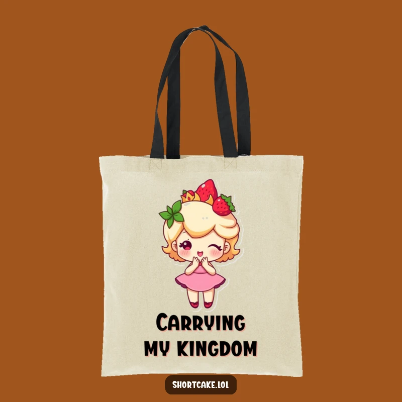 Funny Strawberry Crown Shortcake Tote Bag: Carry Your Elegance with Dessert Flair