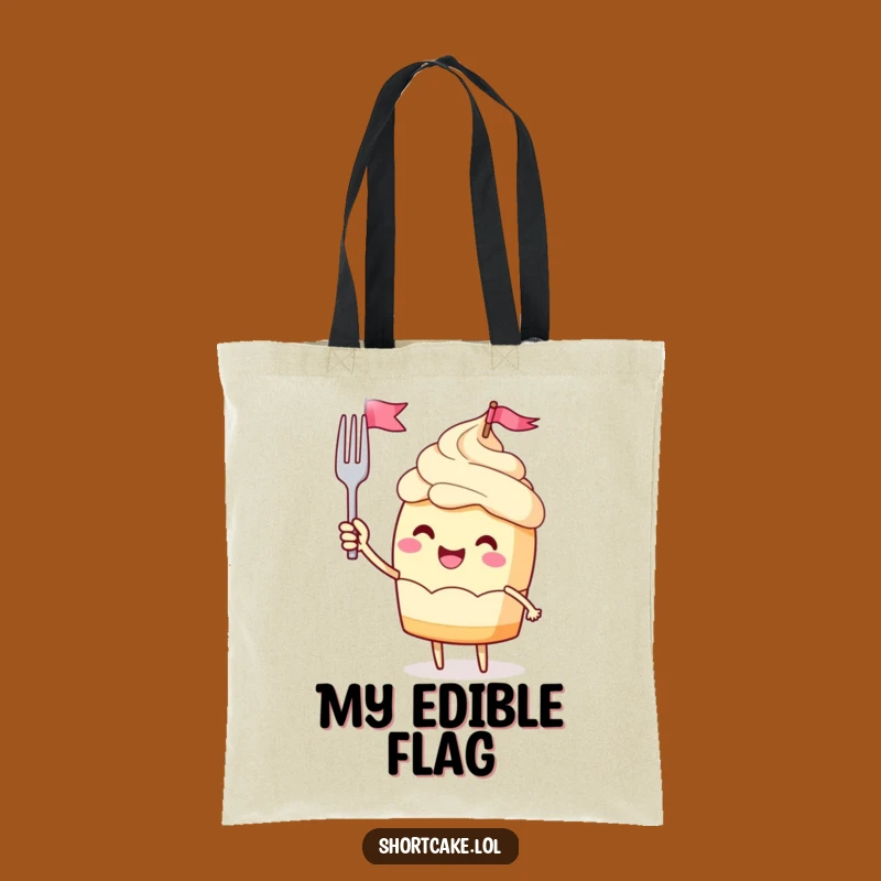 Funny Jubilant Shortcake Flag Tote Bag: Carry Your Celebratory Spirit