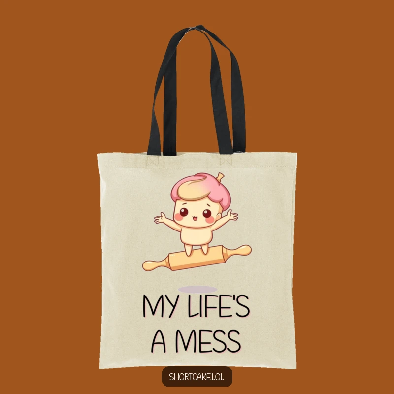 Funny Shortcake Rolling Pin Tote Bag: Carry Your Laughs In Style